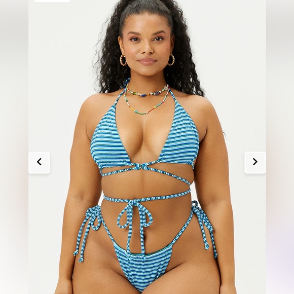 Tatum Terry Bikini Top & Tia Terry Bikini Bottom - L - Picture 1 of 4